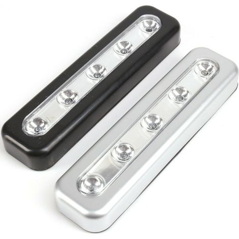 Barre lumineuse LED à pousser Lumière LED autocollante,Lumière LED à piles,Super lumineuse,Lumière à piles à coller pour intérieur et extérieur, placards, lumière tactile sous comptoir [Classe énergét (1/5)