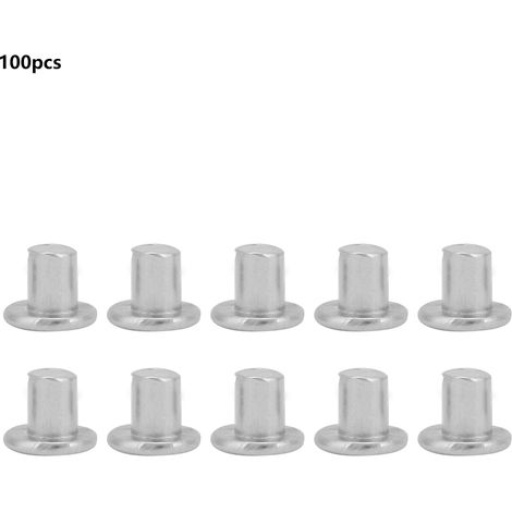 100 Stück M2,5  3/4/5 mm Flachkopf-Aluminiumnieten, Vollnieten mit Senkkopf (M2,5  3)