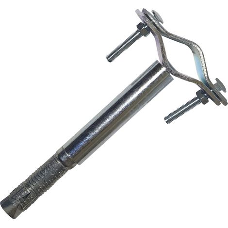 ZANCA AD ESPANSIONE PER PALO ANTENNA cm 10 - ancoraggio 30  60 mm (pesante)