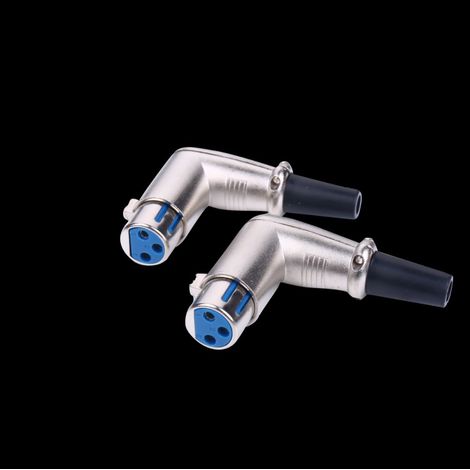 Japanischer 3-poliger XLR-Buchsenstecker, 90-Grad-Winkel, Audioadapter für Mikrofon und Lautsprecher. (1/5)