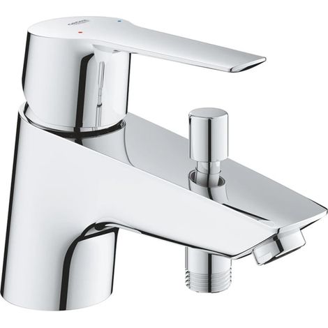 Grohe – Mitigeur de baignoire mécanique – Finition chrome brillant – Limiteur de débit ajustable – Inverseur automatique pour 2 sorties
