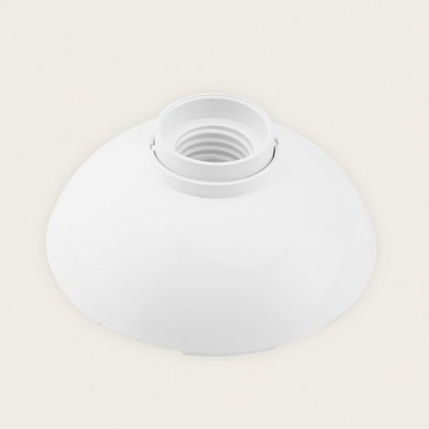 Ledkia – Support rond avec douille E27 – Compatible ampoules LED – Installation simple au plafond ou mur – Finition blanche élégante