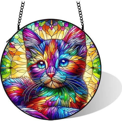 Vitrail coloré suspendu pour fenêtre, diamètre: 15 cm (1/5)
