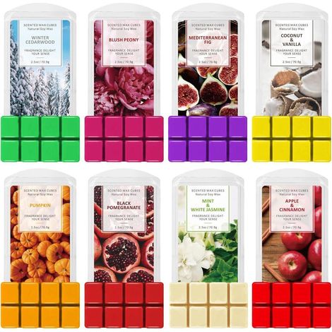 Duftwachswürfel Törtchen Sojawachs Wax Melts Raumdüfte 8er Pack 70,9g Apfel Zimt (1/5)