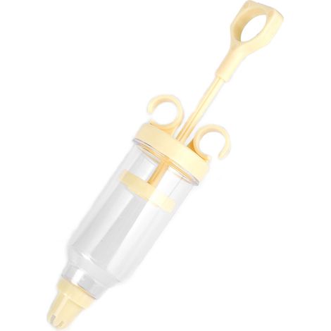 Pistolet à douille en plastique à 8 embouts pour crème au beurre, moule à gâteaux et biscuits, ensemble de douilles transparentes, pistolet à douille à embout beige (1/5)