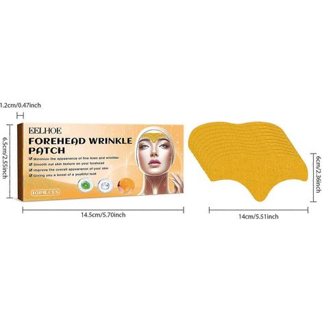 EELHOE 10 Stück Stirnfalten-Straffungspflaster, Hautstraffungs- und Glättungspflaster, Anti-Aging-Falten