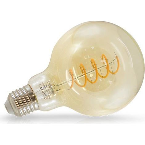 Ampoule LED E27 G95 Filament Spirale 4W 2700K Golden Miidex Lighting® (1/10)