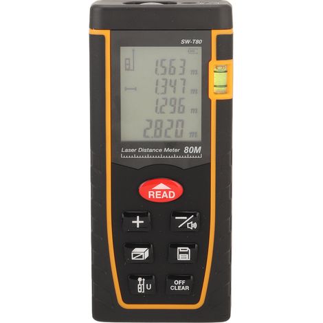 Handlaser-Entfernungsmesser 630–670 nm, hochpräzises Infrarot-Messgerät, 80 m (1/5)