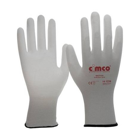 CIMCO ESD FLEX GRAU 141219 NYLON GANTS ANTISTATIQUES TAILLE: 9, L 1 PAIRE(S) (1/2)