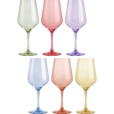 Verres à Vin Lot de 6, Verre Pastel, 470 ml (1/5)