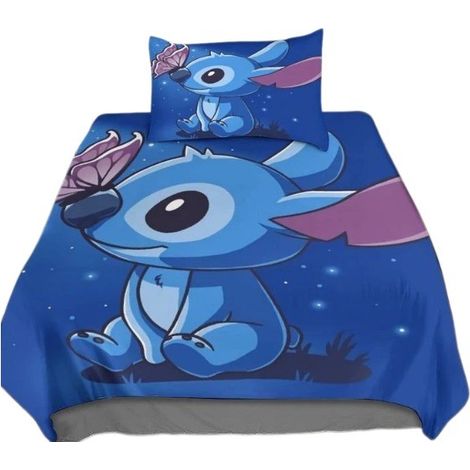 Parure de lit Stitch imprimée en 3D, housse de couette Lilo & Stitch, microfibre, 220 x 240 cm (1/4)
