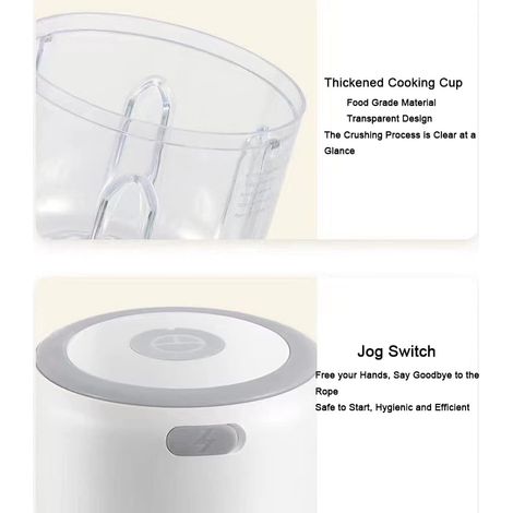 Mini hachoir à ail électrique,mélangeur de cuisine portable sans fil avec chargement USB, puissant et facile à nettoyer