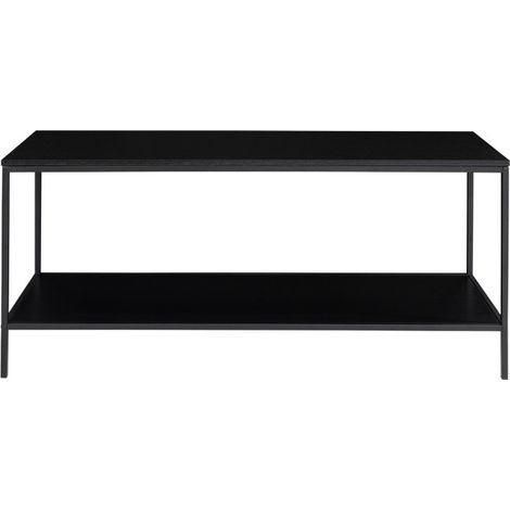CHIC- Meuble TV noir et métal 100x45 cm (1/4)