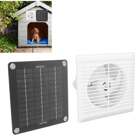 Ventilateur Extraction Solaire IP67 6 Pouces 10W - Pour Poulailler, Hangar, Maison - Économie d'Énergie (1/4)