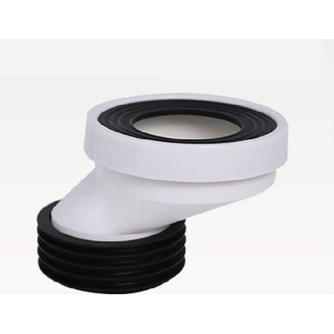 Buse de raccordement pour tuyau de toilette – Buse de vidange droite et excentrique (décalage 5 cm) (1/2)