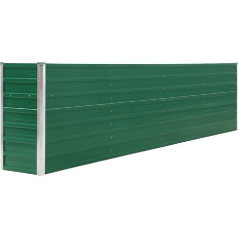 Fioriera 320 x 40 x 77 cm acciaio zincato verde 020000803