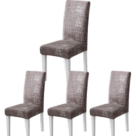Fundas para sillas, juego de 4 fundas elásticas para sillas de comedor, ideales para bodas modernas, hoteles y decoración de restaurantes.