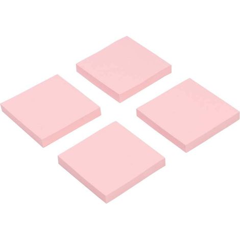 4 paquets de notes super adhésives Post-It, 3 x 3 pouces, 100 pages chacune (Hell-Pink)