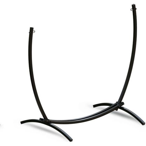Hamac & fauteuil suspendu standard - 2en1 pliable - cadre noir (1/5)