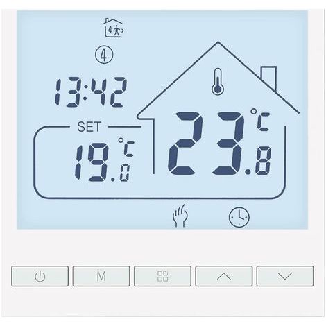 programmierbarer 3A LCD-Warmwasserthermostat 5+1+1 für Fußbodenheizung (1/5)
