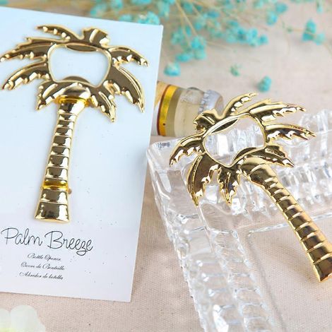 Ouvre-bouteille doré en forme de palmier, outil de bar, cadeau idéal pour un mariage ou une fête. (1/4)