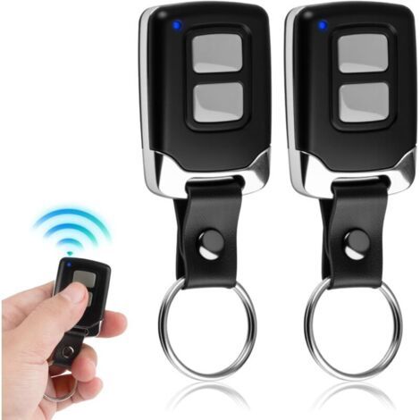 FENOPLASTICA2 Pièces Télécommande Porte de Garage 433 MHz, Garage D'ouvre-Porte avec 2 Canaux, 433 MHz Télécommande Portail Universelle, Transmetteur Telecommande pour Portails et Barrières Automatiqu (1/4)