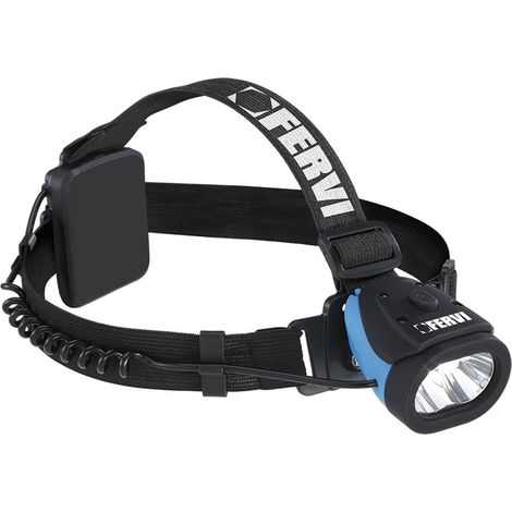 Luce torcia faro a led da testa casco 80 lumen Fervi 0493/1