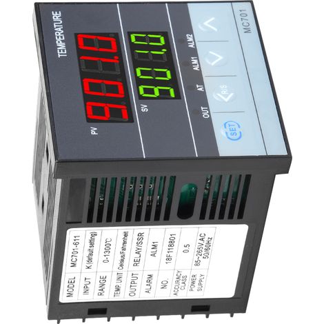 Digitaler PID-Temperaturregler MC701 Typ K, PT100-Sensoreingang, Relais-SSR-Ausgang (1/5)