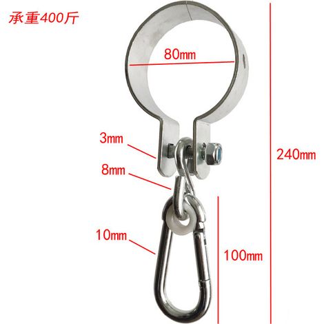Wooden frame hooks for swings, round tube hooks, load-bearing rings, round fasteners, outdoor toys - m80 - storage hooks (1/4)