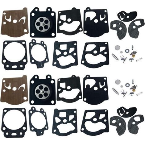 2 Packs Carbu Kit de Réparation, Membrane et Joints Pour Carburateur Walbro K10-WAT WA & WT Séries 028 FS40 FS44 FS85 Dolmar 103 105 108 111 Husqvarna Poulan McCulloch Partner Echo etc. (1/4)