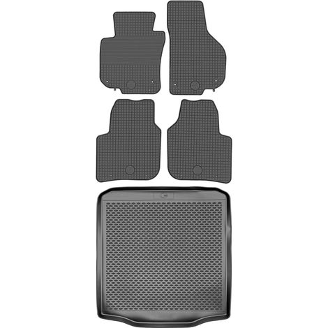 Tapis de coffre DOMA 290175 + tapis de sol DOMA 215834 - Skoda Superb II Berline de 2008 à 2014, AV2 avant - INSTALLÉS (1/5)