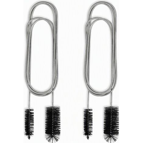 2 PCS Brosse de Nettoyage de Tuyau 200 cm, avec Boîte, Brosse Canalisation en Acier Inoxydable et Nylon, Goupillon Long pour Nettoyage des Tuyaux, Filtres, Pompes, Siphons et Canalisations (1/5)