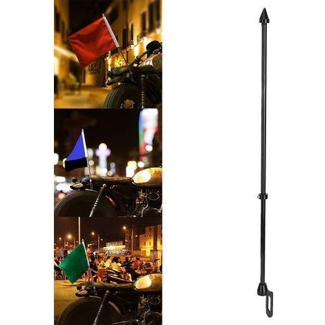 Universeller Motorrad-Flaggenhalter – Gepäckträger hinten, Schwarz (1/5)