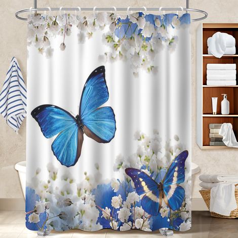 Rideau de bain imprimé polyester 180x180 Épais protection douche pour préparer la maison avant l’arrivée d’invités (1/5)