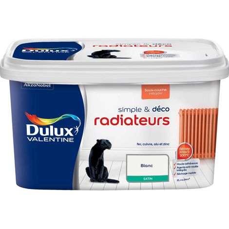 Peinture De Rénovation Simple & Deco Radiateurs Satin Blanc 2 L - Dulux Valentine