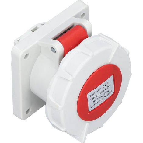 Industrieller, verdeckter, wasserdichter gerader Stecker für 3P+E-Luftfahrtkabel, AC 380–415 V, 16 A (1/5)