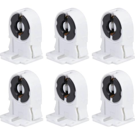 Lot de 20 douilles à vis pour tubes fluorescents T8/G13 non shuntés, compatibles avec les tubes fluorescents LED. (1/3)
