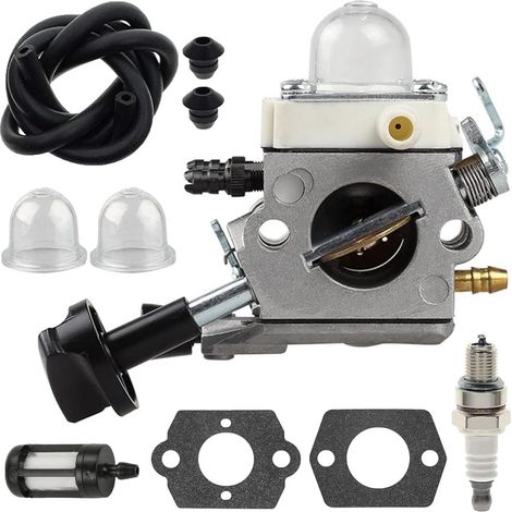Vergaser-Set für Stihl SH56 SH56C SH86 SH86C BG86 BG86CE BG86Z BG86CEZ Lüfter, ersetzt C1M-S261B 42411200616 4241 120 0616, mit Zündkerzen-Kraftstoffleitung