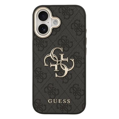 GUESS Hard Cover 4G Metal Logo Black, für Apple iPhone 17, GUHCP17S4GMGCGR