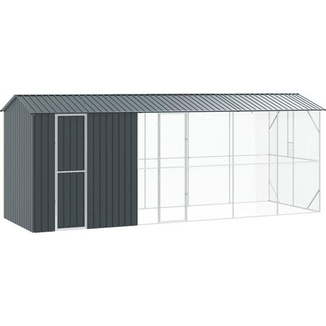 Vogelkäfig Anthrazit 645 x 208 x 247 cm Verzinkter Stahl
