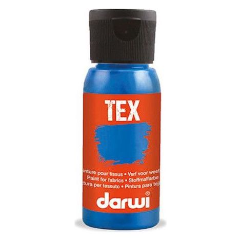 Peinture pour tissus - Bleu clair - Opaque - Peinture à l'eau - Tex - Darwi - 50ml