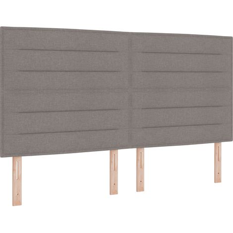 Lit avec matelas à ressorts  Taupe 180x200 cm en tissu. vidaXL (1/5)