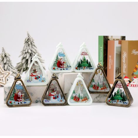 Decorazioni natalizie, luci notturne vintage, regali luminosi, decorazioni per finestre e tavoli, illuminazione decorativa, set di otto pezzi (1/3)