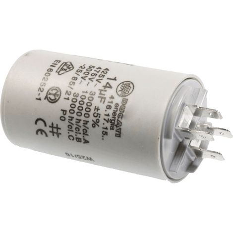 Condensateur 14µF 450V 6.3mm pour lave-vaisselle – Technologie de démarrage – Compatible avec diverses marques – Installation facile (1/3)