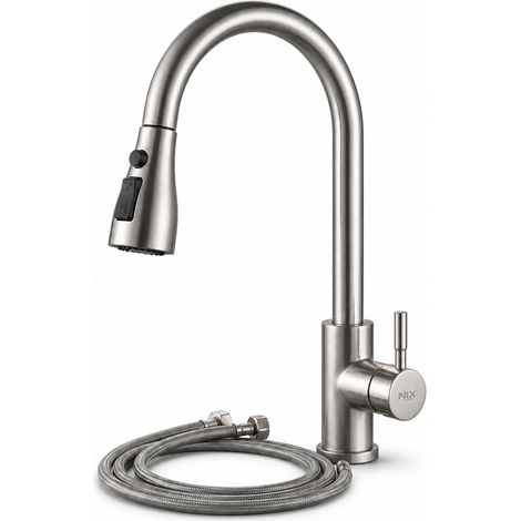 Grifo de Cocina Giratorio 360° Acero Inoxidable (1/5)