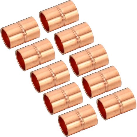 10 Paquet 3/8 Pouce ID Droit Cuivre Accouplement (1/5)