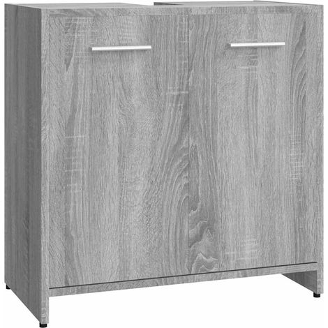 Maison Exclusive - Badezimmerschrank Grau Sonoma 60x33x60 cm Holz (1/5)