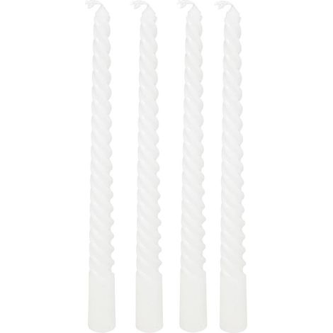 4 candele a bastoncino twist many bianche 180g - Atmosphera créateur d'intérieur (1/2)