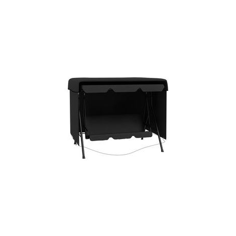 Housse de Protection balancelle de Jardin bâche étanche dim. 2,15L x 1,55l x 1,5H m PE Noir