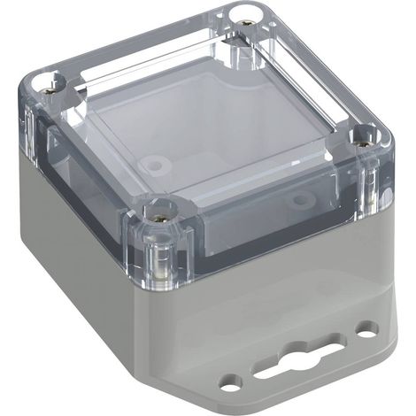TRU COMPONENTS TC-10860408 Alloggiamento flangia ABS-PC Grigio luminescente 1 pz. (1/2)